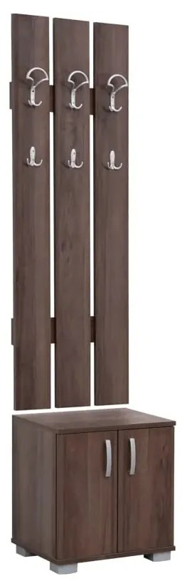 MATIS Κρεμάστρα παπουτσοθήκη PA2 Καρυδί Matis100252