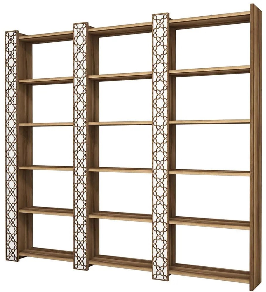 Βιβλιοθήκη City 845HCT3618 184,6x24,2x170cm Walnut-White