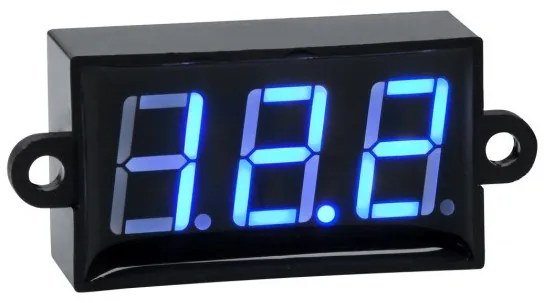 Όργανο Μέτρησης Τάσης Βολτόμετρο με Οθόνη LED Display DC 3.5 έως 30V Μπλε Μ5.5 x Π1.5 x Υ2.5cm Globostar-79987-Μπλε 79987