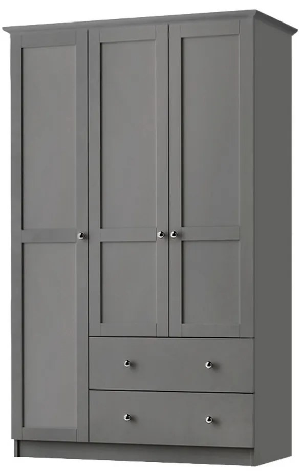 Ντουλάπα Ρούχων Emily 0235943 Τρίφυλλη 105x50x210cm Anthracite Τρίφυλλη