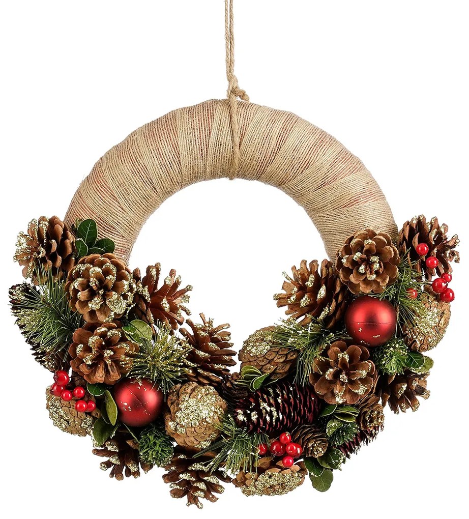 Χριστουγεννιάτικο Στεφάνι (Φ34) Edelman Eton Red 1180497