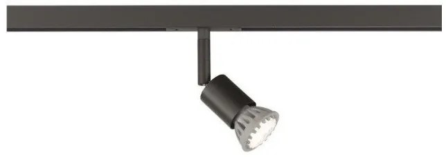 Σποτ Φωτιστικό Ράγας GU10 10W Νίκελ ματ ή Μαύρο m6 - HV-TRACK 6 Fischer Honsel-70332-Μαύρο 70332