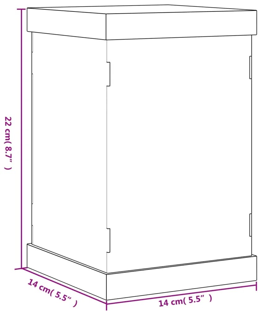vidaXL Κουτί Βιτρίνα Διάφανο 14 x 14 x 22 εκ. Ακρυλικό
