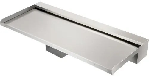 VEVOR Waterfall Blade, 60cm Stainless Steel Waterfall Spillway, Rectangular Waterfall Pool Fountain, Cascade Blade w/ Connector, Hose, Clamp & PTFE Tape, Water Blade for Koi Fish Pond, Water Feature