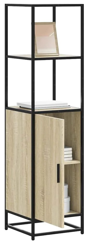 vidaXL Highboard Sonoma Oak Κατασκευασμένο ξύλο και μέταλλο