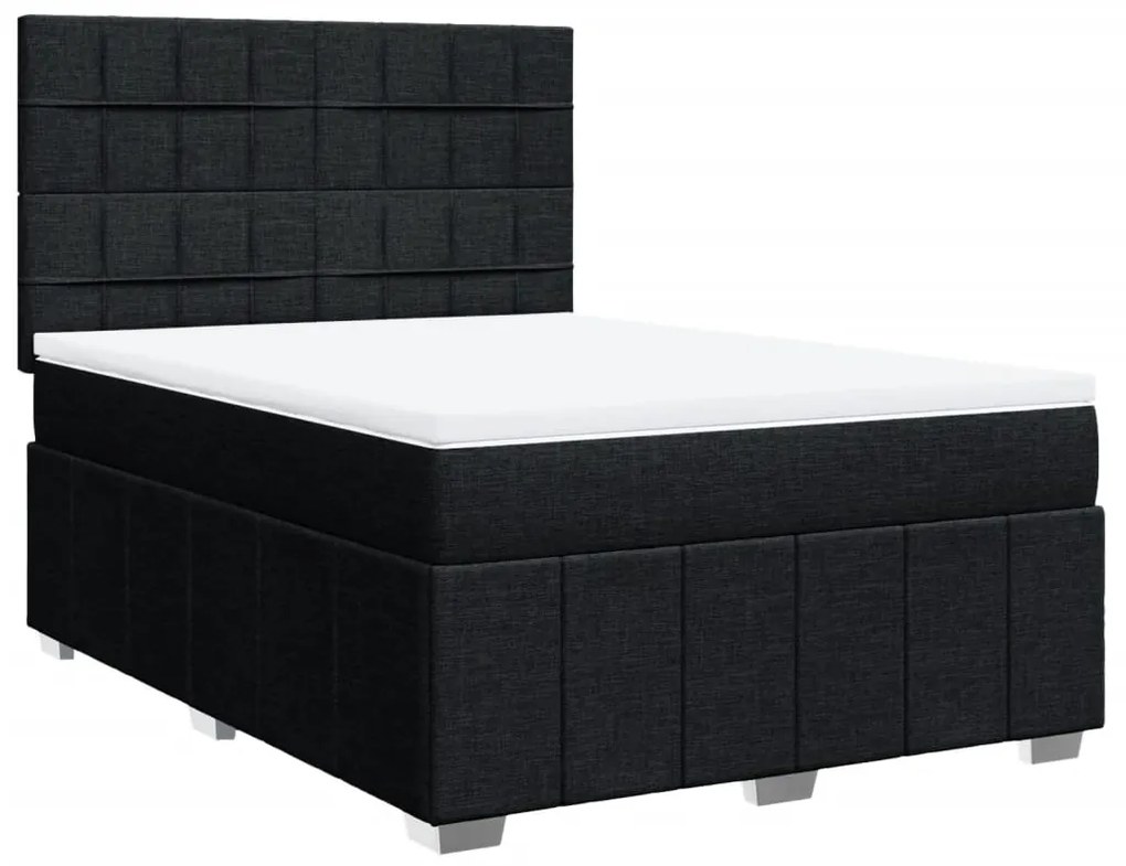 ΚΡΕΒΑΤΙ BOXSPRING ΜΕ ΣΤΡΩΜΑ ΜΑΥΡΟ 160X200 ΕΚ. ΥΦΑΣΜΑΤΙΝΟ 3294021