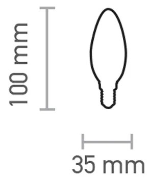 InLight Ε14 LED Filament C35 5watt με μελί κάλυμμα (7.14.05.40.1)