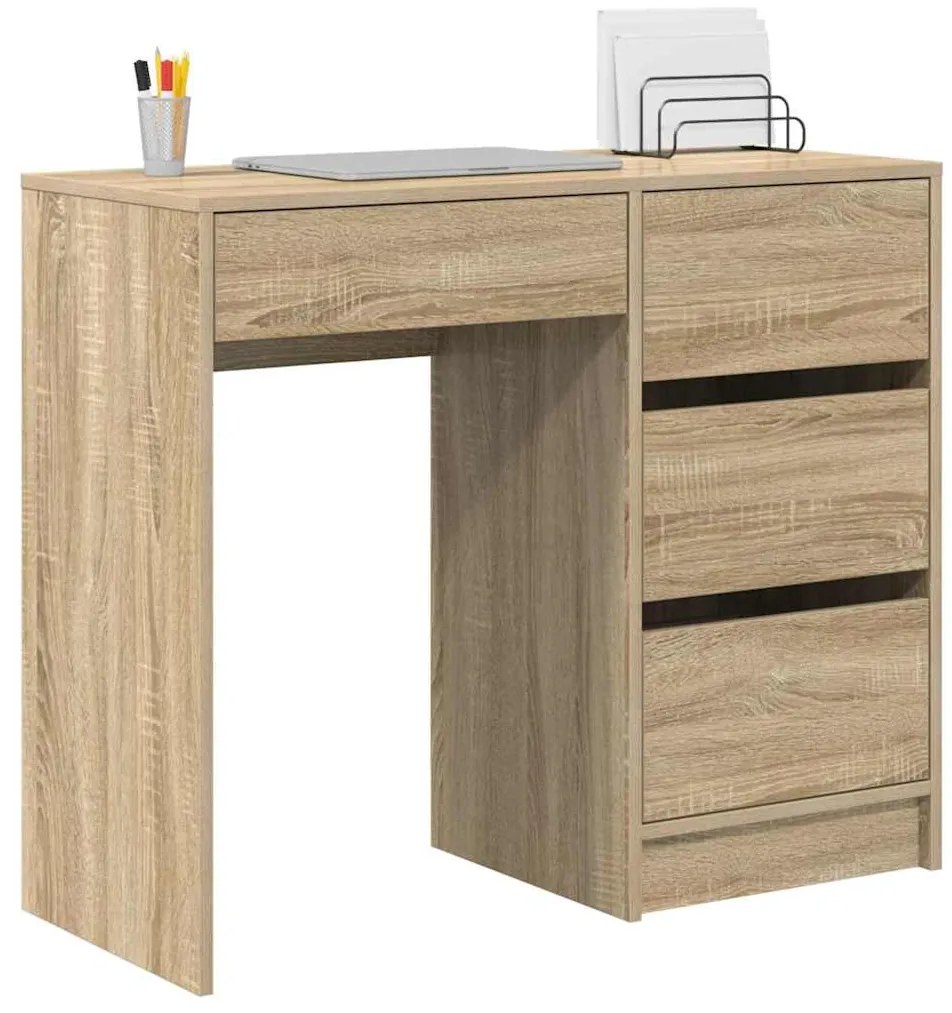 vidaXL Γραφείο Sonoma Δρυς 90 x 37.5 x 75 εκ Επεξεργασμένο ξύλο