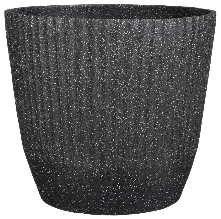 Supergreens Γλάστρα PVC "Terazzo" Μαύρο 45x45x40,5 εκ.