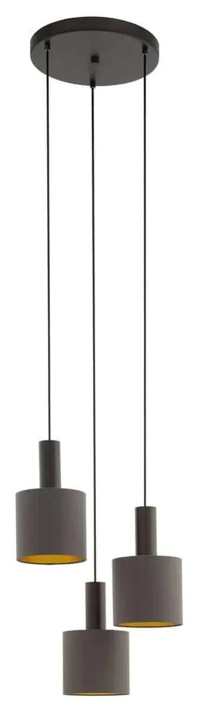 Φωτιστικό Οροφής 97684 Brown Concessa 1 Eglo Metal, Fabric