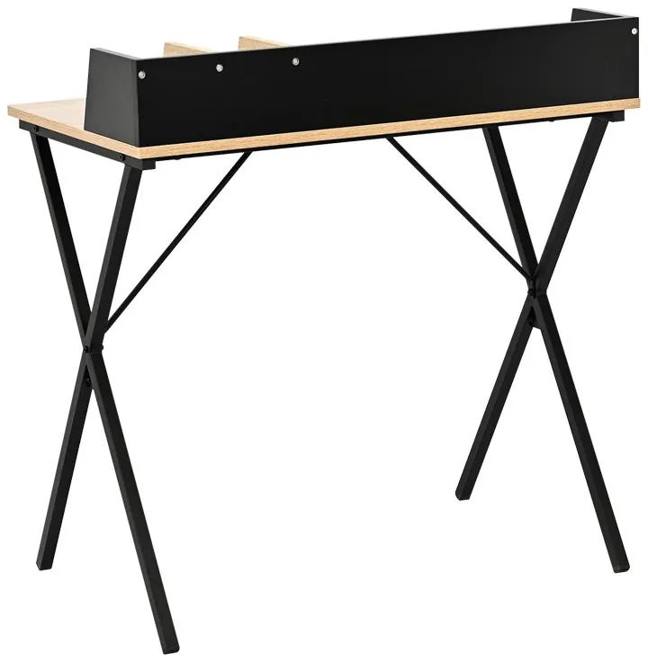 Γραφείο Zervan σε Oak με Μαύρο Μεταλλικό Πόδι 80x50x84 εκ. 80x50x84 εκ.