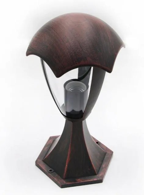 Adeleq Φανάρι Αλουμινίου Επιδαπέδιο H33cm L19cm Ντουί E27 IP44 Σκουριά Ρουστίκ 9-036481