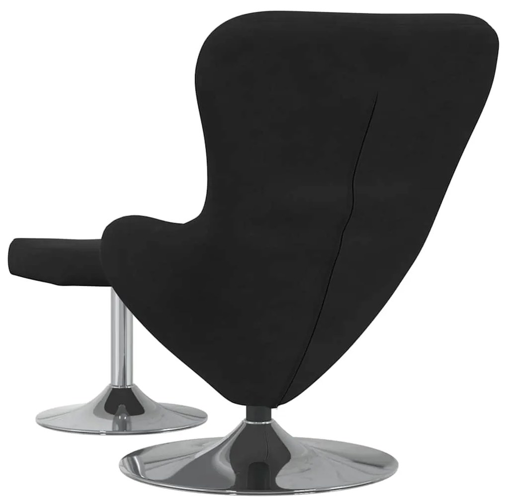 vidaXL Κάθισμα-αυγό 2 pcs Μαύρο 63 x 73 x 90 εκ Βελούδο