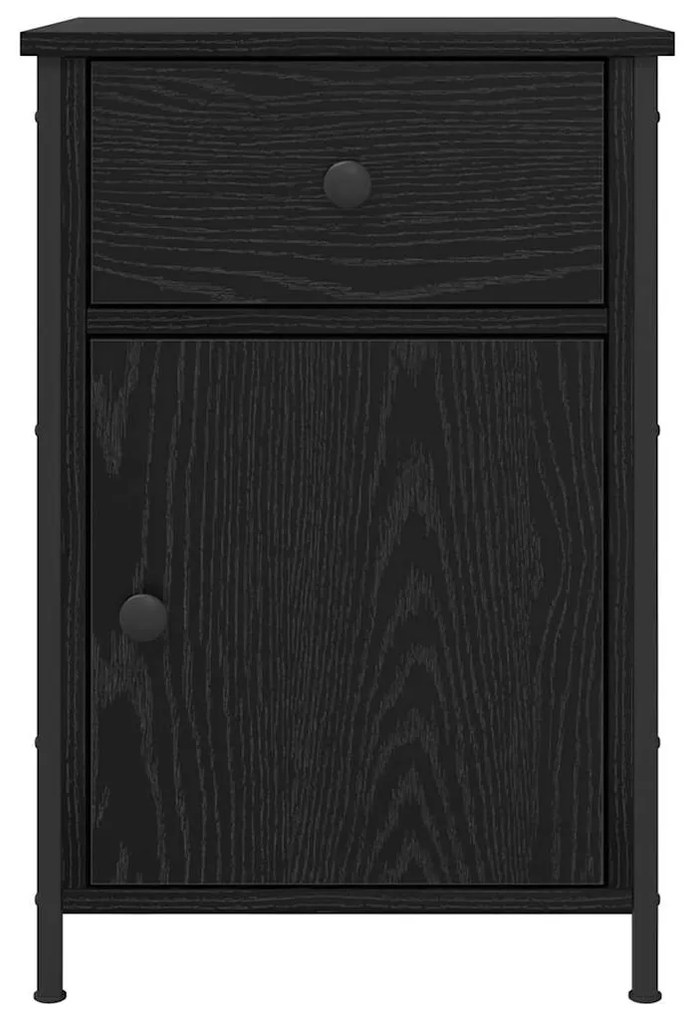 vidaXL Κομοδίνο Μαύρη δρυς 40 x 42 x 60 εκ. Επεξεργασμένο ξύλο
