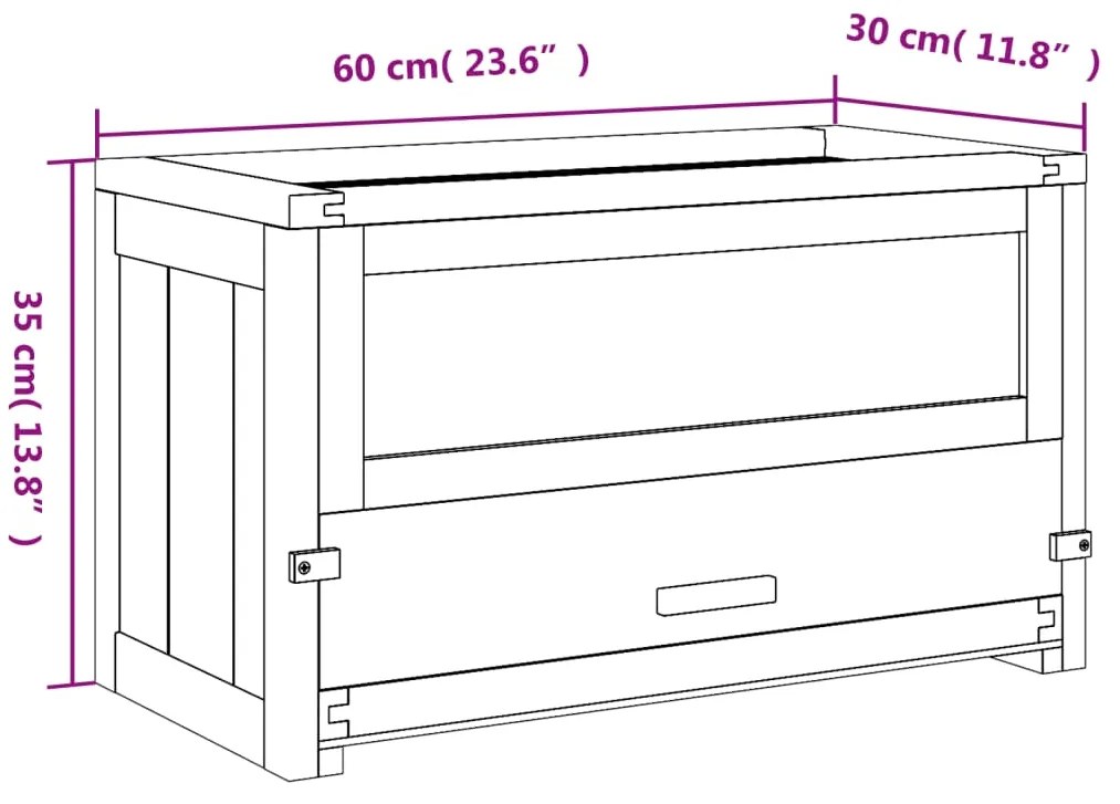 ΚΛΟΥΒΙ ΧΑΜΣΤΕΡ 60 X 30 X 35 ΕΚ. ΑΠΟ ΜΑΣΙΦ ΞΥΛΟ ΕΛΑΤΗΣ 172377