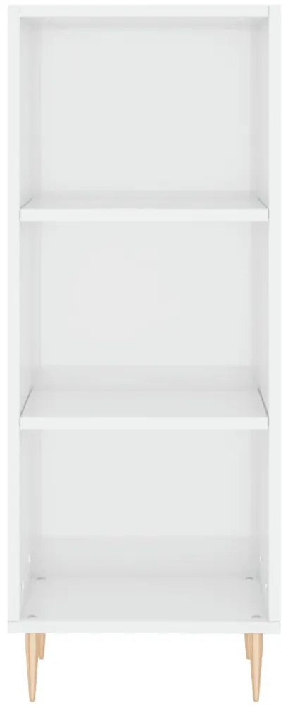 vidaXL Ντουλάπι Γυαλ. Λευκό 34,5 x 34 x 180 εκ. από Επεξεργασμένο Ξύλο