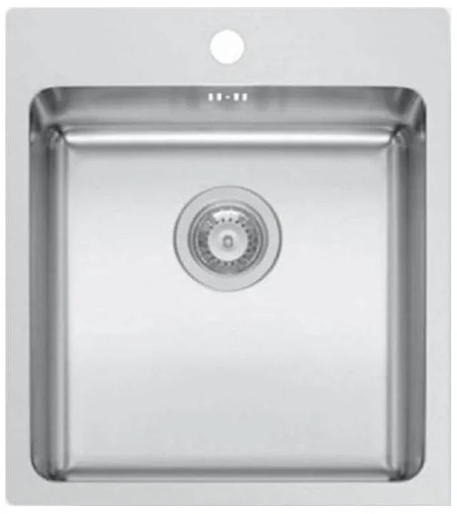 Pyramis Inset Ledge Inox Σατινέ Ένθετος Νεροχύτης 45x50.5cm