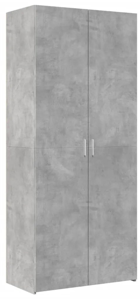 vidaXL Ντουλάπι Γκρι Σκυροδέματος 80x42,5x185 εκ. Επεξεργασμένο Ξύλο