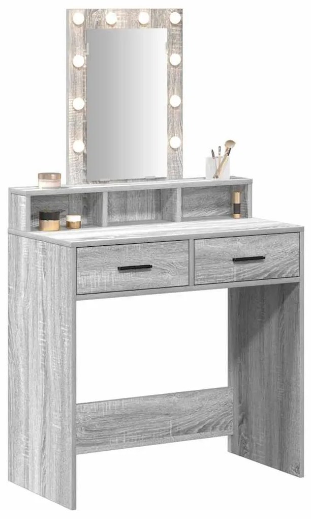 vidaXL Τραπέζι περιποίησης Γκρι 79 x 41 x 140 εκ. Επεξεργασμένο ξύλο