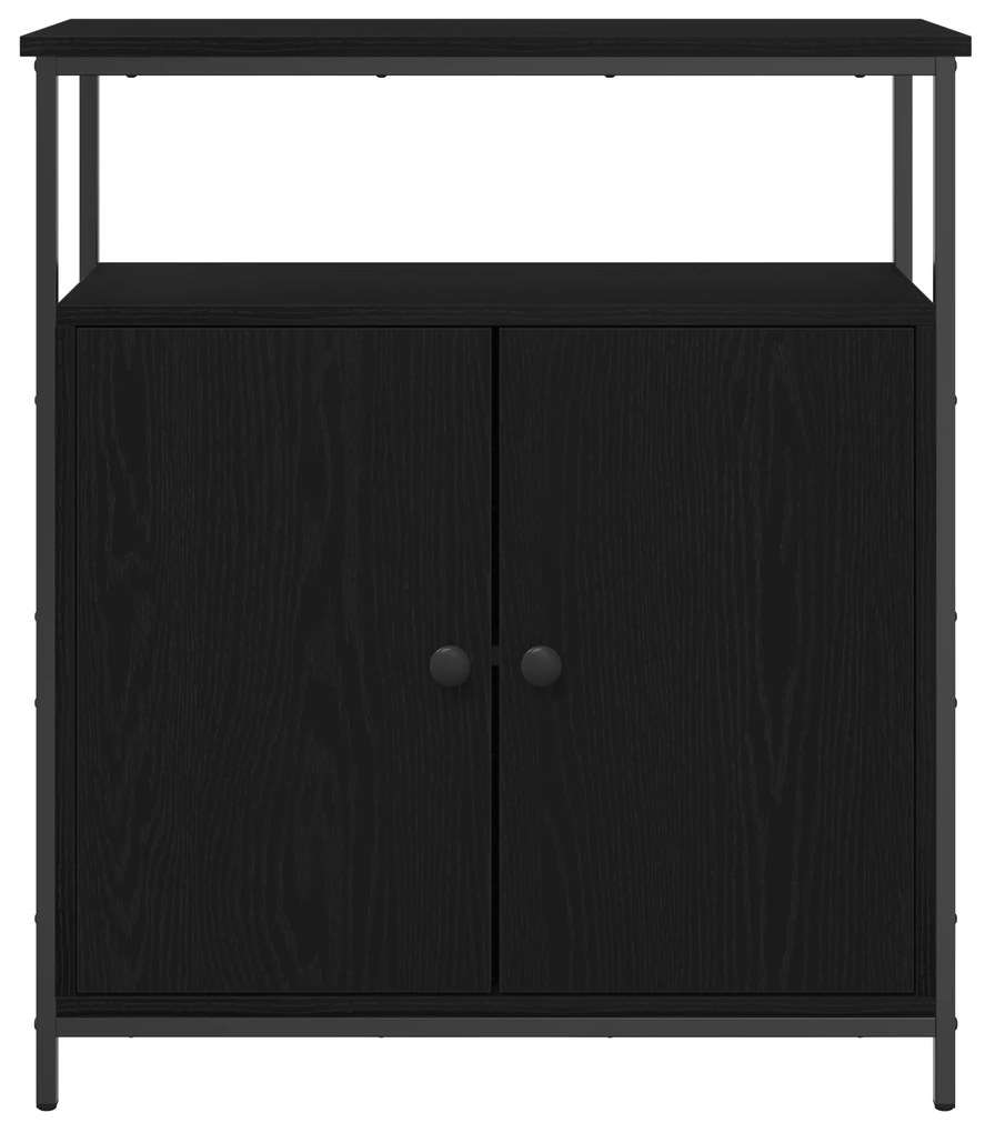 vidaXL Μπουφές Μαύρο Δρυς 70x30x80 εκ από Κατασκευασμένο Ξύλο