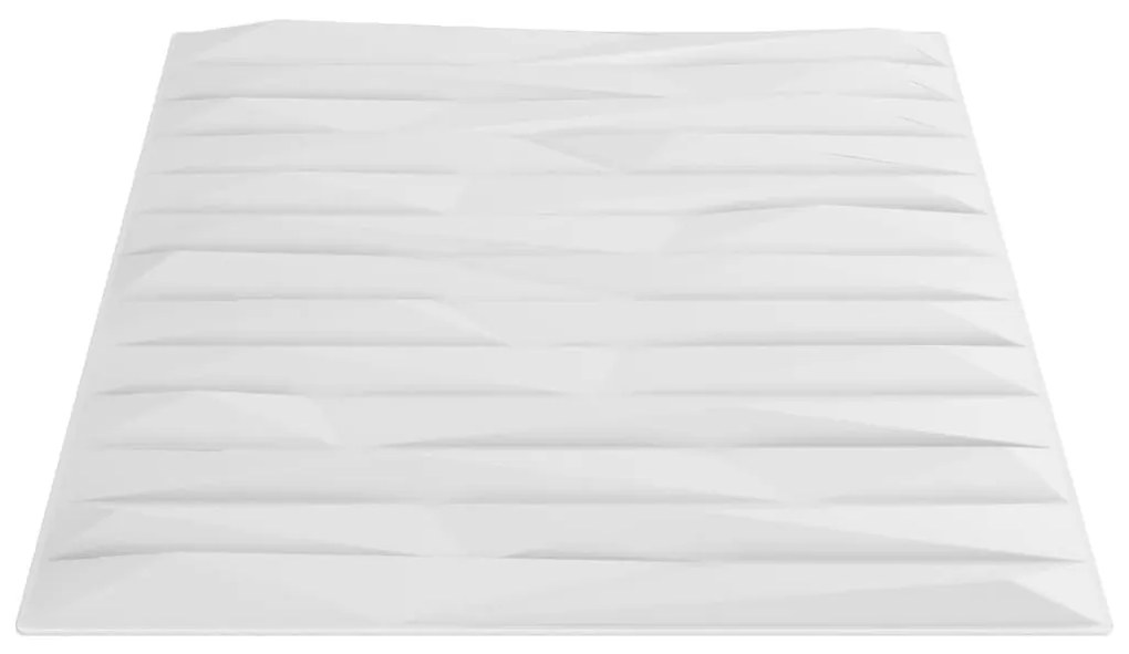 Πάνελ Τοίχου 48 Τεμ. Σχέδιο Πέτρας Λευκά 50x50εκ. 12 μ² από XPS - Λευκό