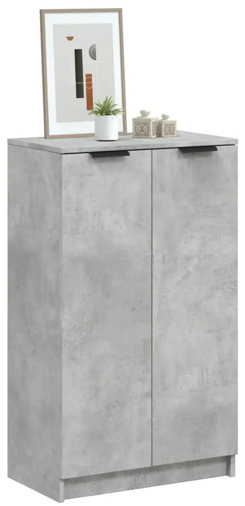 vidaXL Παπουτσοθήκη Γκρι Σκυροδέματος 59x35x100 εκ. Επεξεργασμένο Ξύλο