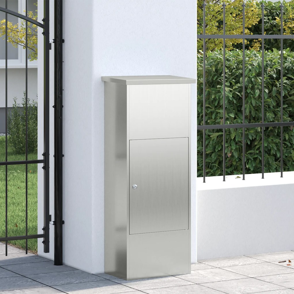 vidaXL Θυρίδα Πακέτων Μαύρο 44.5 x 29 x 110.5 εκ Γαλβανισμένος χάλυβας