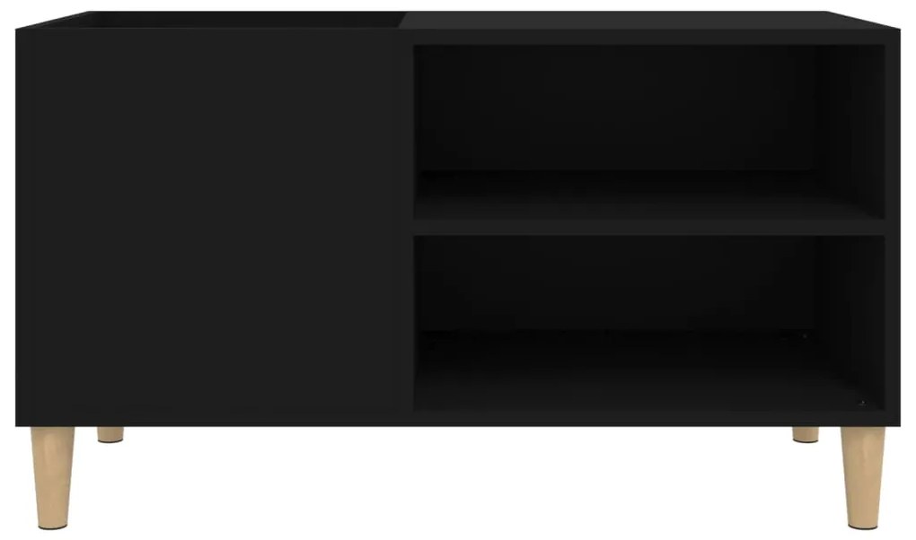 vidaXL Δισκοθήκη Μαύρη 84,5 x 38 x 48 εκ. από Επεξεργασμένο Ξύλο