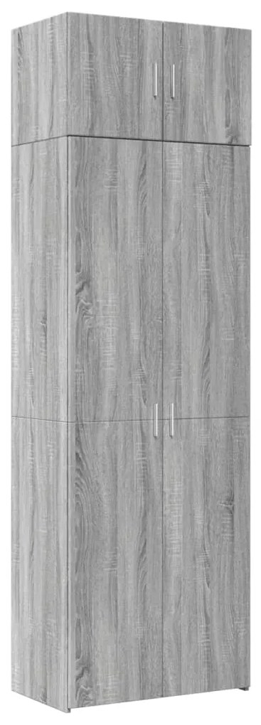 vidaXL Ραφιέρα με Ντουλάπια Γκρι Sonoma 70x42,5x225 εκ. Επεξ. Ξύλο