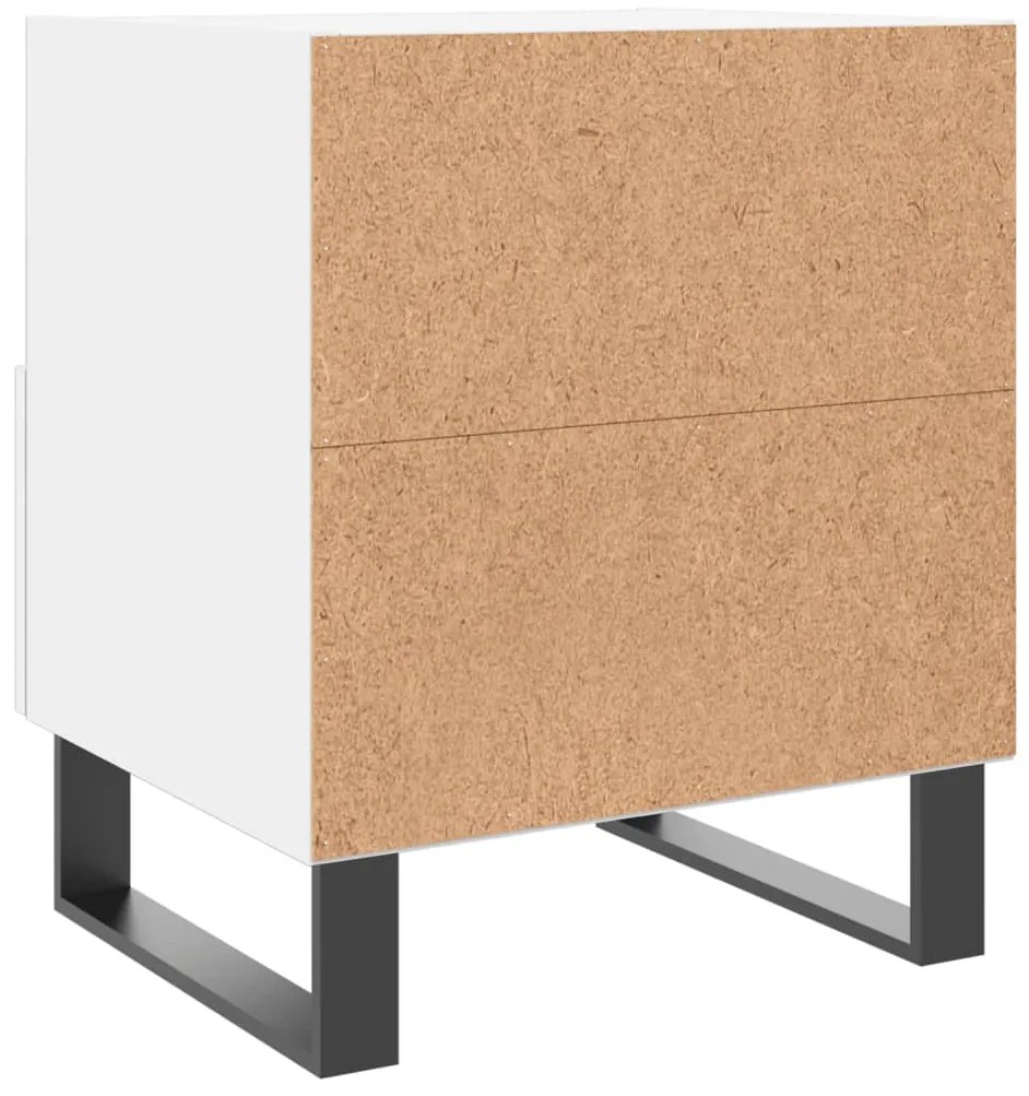 vidaXL Κομοδίνο Λευκό 40 x 35 x 47,5 εκ. από Επεξεργασμένο Ξύλο