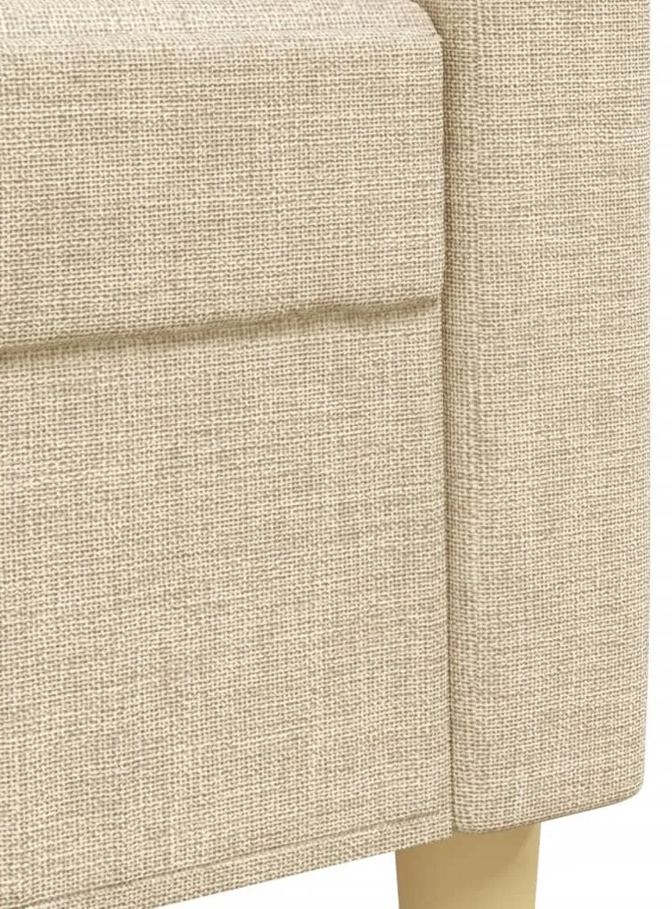 vidaXL Σετ Σαλονιού 2 Τεμαχίων Κρεμ Υφασμάτινο/ Διακοσμητικά Μαξιλάρια