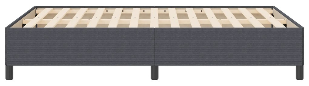 vidaXL Κρεβάτι Σκελετός Σκούρο Γκρι 160x200 εκ από Καπιτονέ Ύφασμα