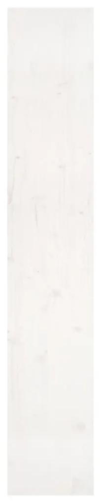 Βιβλιοθήκη/Διαχωριστικό Χώρου Λευκή 80x30x167,4 εκ. Μασίφ Πεύκο - Λευκό