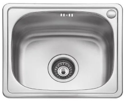 Karag BL 603 Νεροχύτης Κουζίνας Inox Σατινέ Ανοξείδωτο Ατσάλι με βαλβίδες και σιφώνια 440 x 380 mm