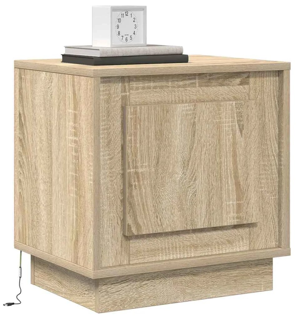 vidaXL Κομοδίνο 2 pcs Sonoma Δρυς 44 x 34.5 x 45 εκ Επεξεργασμένο ξύλο