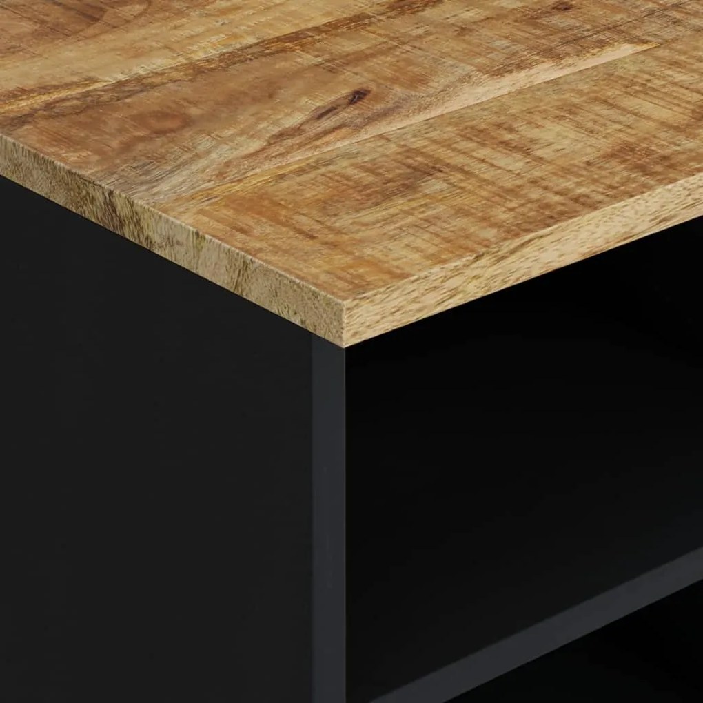 vidaXL Έπιπλο Τηλεόρασης 100x33x46 εκ. Μασίφ Ξύλο Μάνγκο &amp; Επεξ. Ξύλο