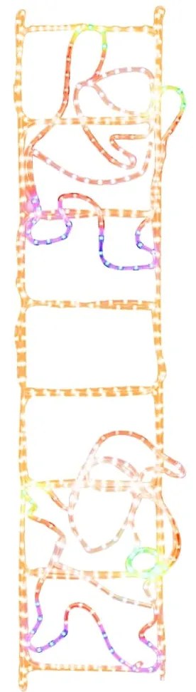 vidaXL Φιγούρα Άγιος Βασίλης σε Σκάλα με 552 LED 50 x 200 ΕΚ.