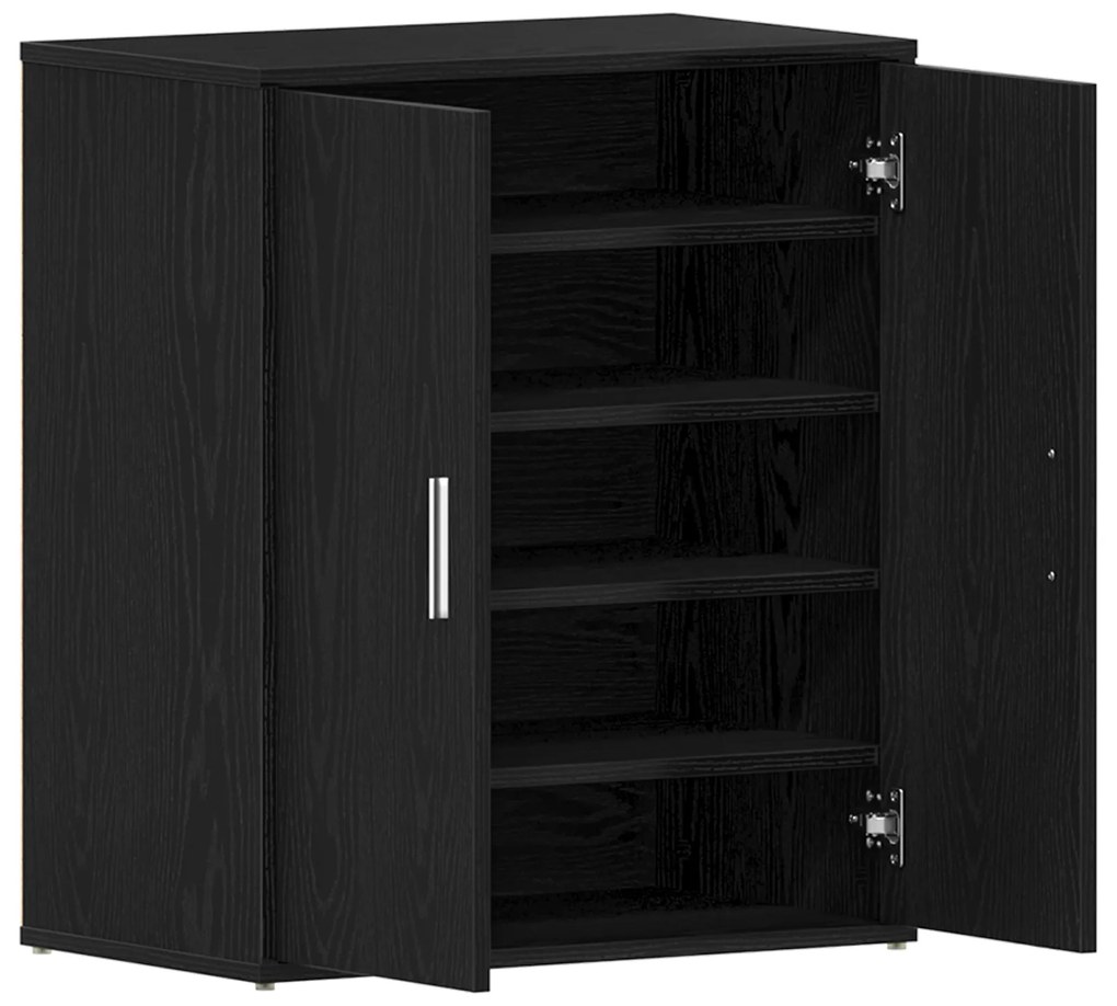 vidaXL Ντουλάπα για Παπούτσια σε Μαύρο Δρυς 60x35x70 εκ. από Επεξεργασμένο Ξύλο