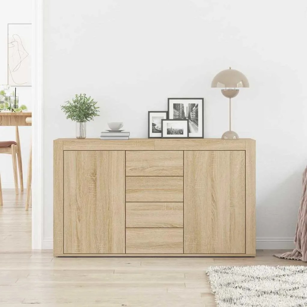 vidaXL Πλαϊνό γραφείο Sonoma Δρυς 120 x 36 x 69 εκ Επεξεργασμένο ξύλο