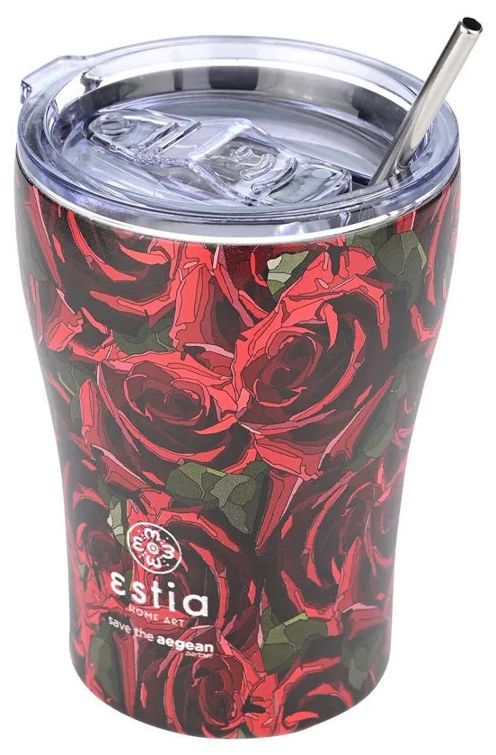 ESTIA ΘΕΡΜΟΣ COFFEE MUG SAVE THE AEGEAN 350ml TWILIGHT ROSE