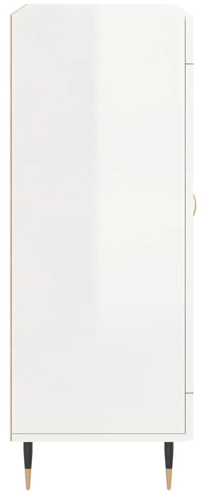 vidaXL Ντουλάπι Γυαλιστερό Λευκό 69,5x34x90 εκ. Επεξεργασμένο Ξύλο