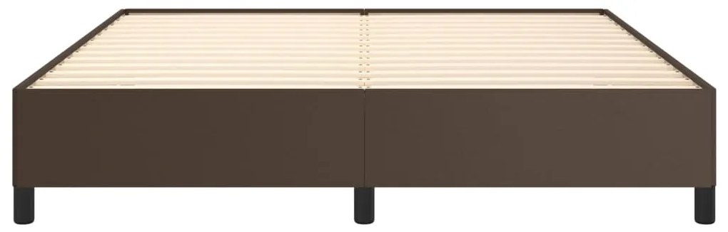 vidaXL Πλαίσιο Κρεβατιού Καφέ 180x200 εκ. από Συνθετικό Δέρμα