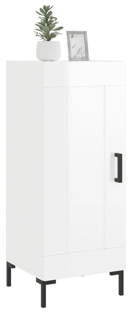 vidaXL Ντουλάπι Γυαλιστερό Λευκό 34,5x34x90 εκ. Επεξεργασμένο Ξύλο