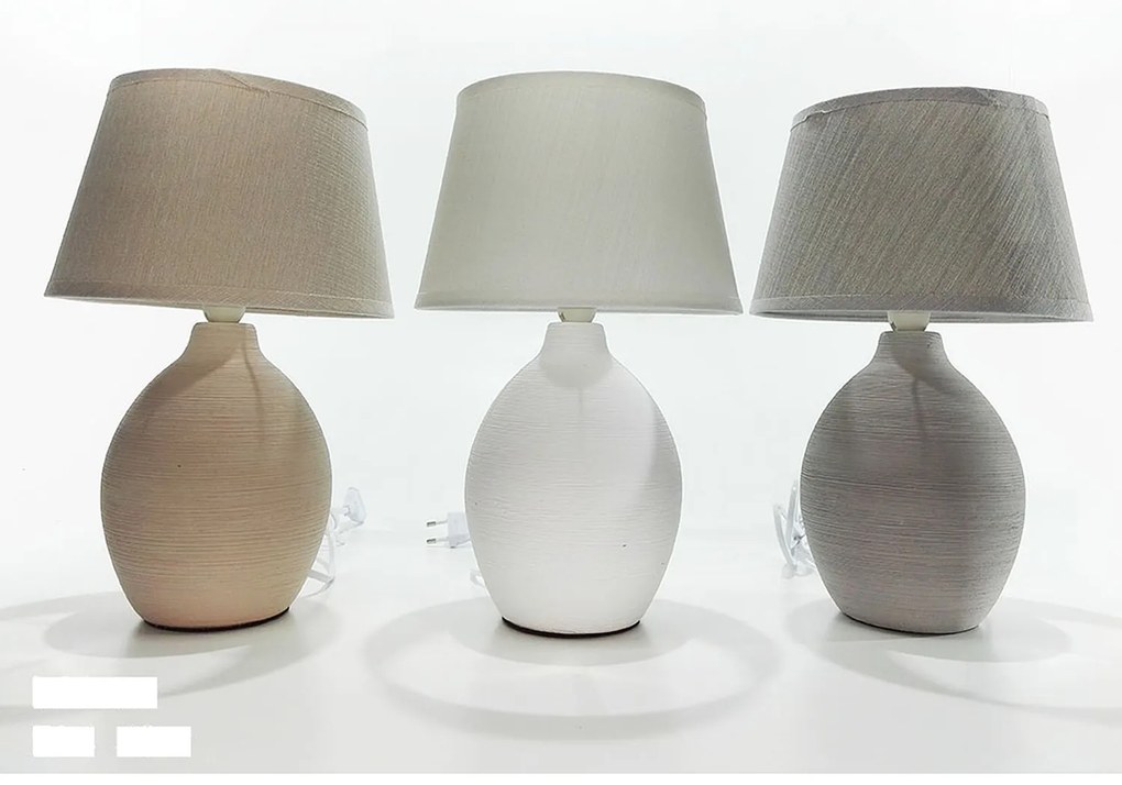 Λαμπάδα Κομοδίνου Μπεζ/Λευκό/Γκρι Ύψος31cm E14 40w Σε 3 Χρώματα-06512409