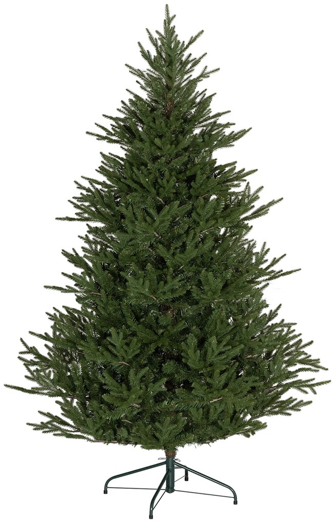 HOMCOM Χριστουγεννιάτικο δέντρο 183 cm, ρεαλιστική εμφάνιση, γρήγορη συναρμολόγηση, περιλαμβάνεται βάση, πυράντοχο πλαστικό