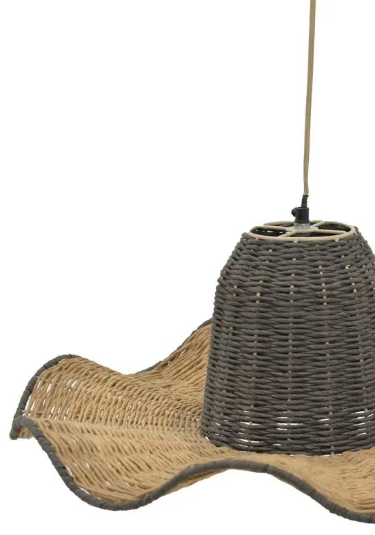 Φωτιστικό οροφής Darla Inart E27 φυσικό Φ57x110εκ 57x57x21 εκ.