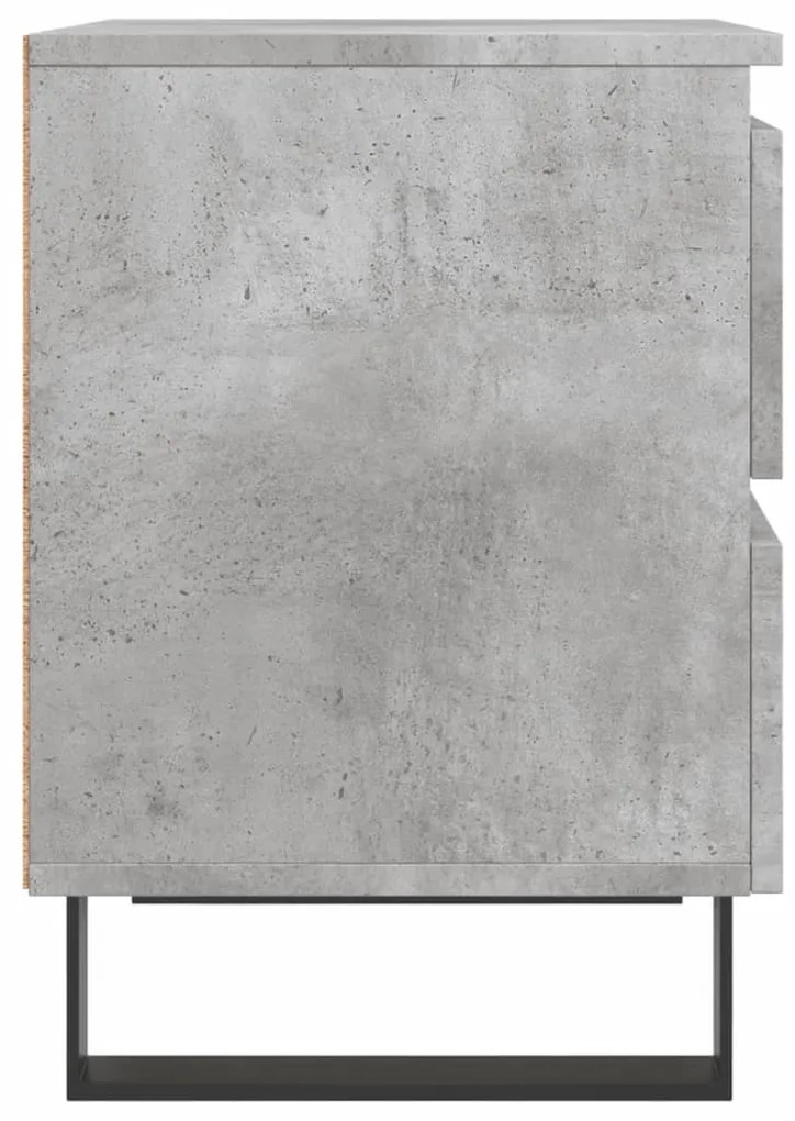 vidaXL Κομοδίνο Γκρι Σκυροδέματος 40 x 35 x 50 εκ. από Επεξεργ. Ξύλο