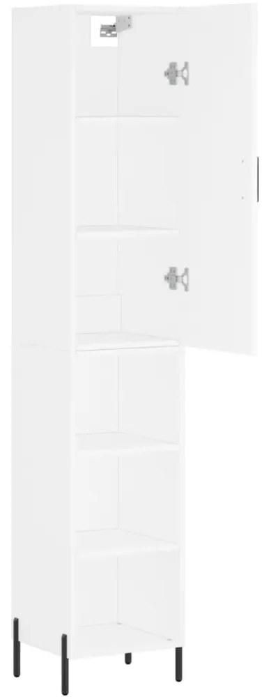vidaXL Ντουλάπι Λευκό 34,5 x 34 x 180 εκ. από Επεξεργασμένο Ξύλο