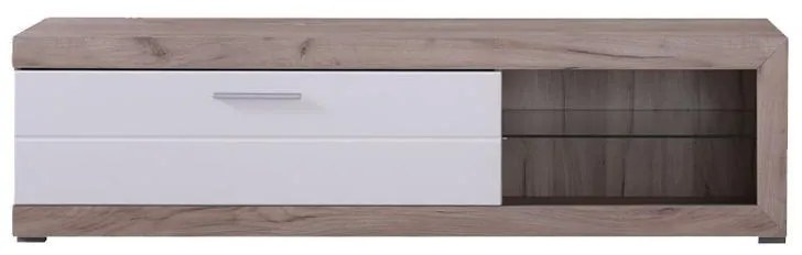 Έπιπλο Τηλεόρασης Remo Γκρί Δρύς - Λευκή Λάκα 162x41x43 εκ. 162x41x43 εκ.