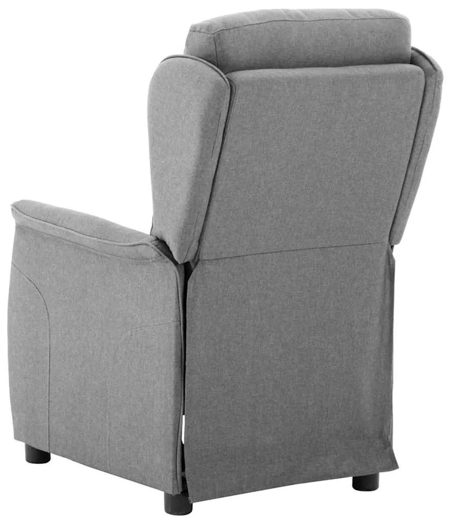 vidaXL Ανακλινόμενη πολυθρόνα Ανοιχτό γκρι 67.5 x 93.5 x 101.5 εκ